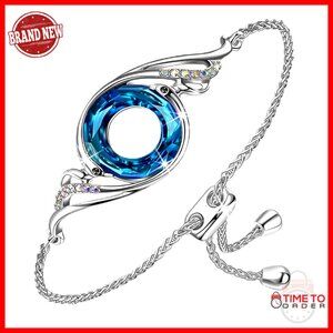 Adjustable Slider Crystal Bracelet Phoenix Symbol Elegant Minimal Chic Women's